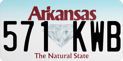 AR license plate 571KWB