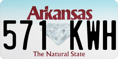 AR license plate 571KWH