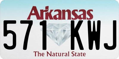 AR license plate 571KWJ