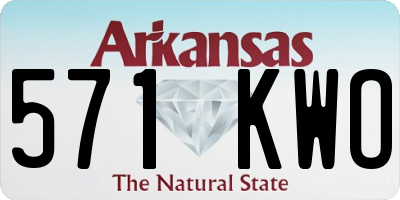AR license plate 571KWO