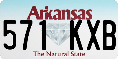 AR license plate 571KXB
