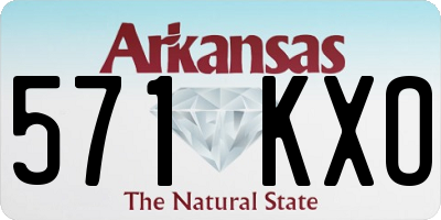 AR license plate 571KXO