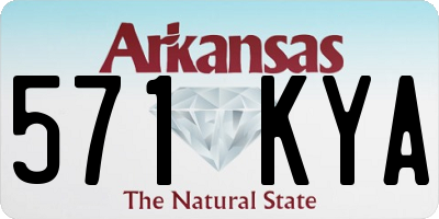 AR license plate 571KYA