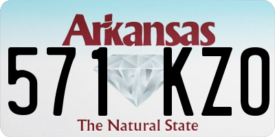 AR license plate 571KZO