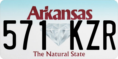 AR license plate 571KZR