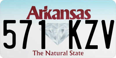 AR license plate 571KZV