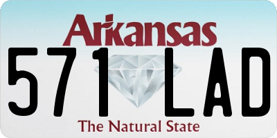 AR license plate 571LAD