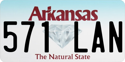 AR license plate 571LAN