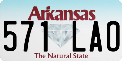 AR license plate 571LAO