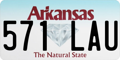 AR license plate 571LAU