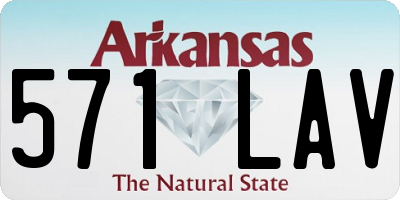 AR license plate 571LAV