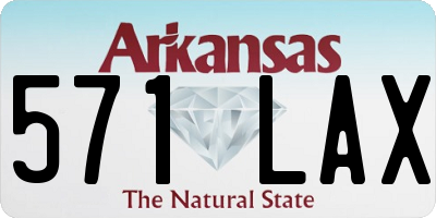 AR license plate 571LAX