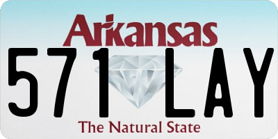 AR license plate 571LAY