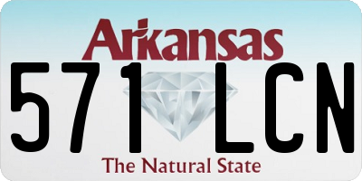 AR license plate 571LCN