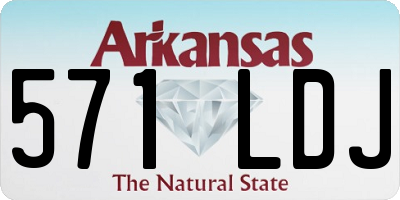AR license plate 571LDJ