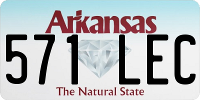 AR license plate 571LEC