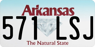 AR license plate 571LSJ