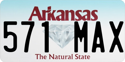 AR license plate 571MAX