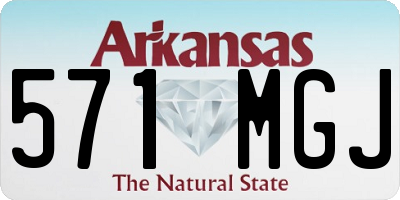 AR license plate 571MGJ