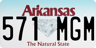 AR license plate 571MGM