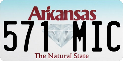 AR license plate 571MIC