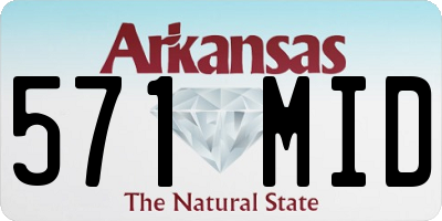 AR license plate 571MID