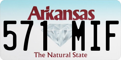 AR license plate 571MIF