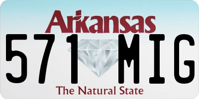 AR license plate 571MIG