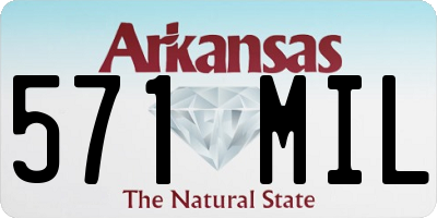 AR license plate 571MIL