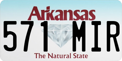 AR license plate 571MIR