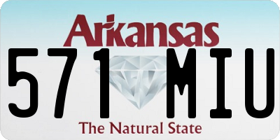 AR license plate 571MIU