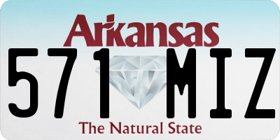 AR license plate 571MIZ