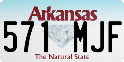 AR license plate 571MJF