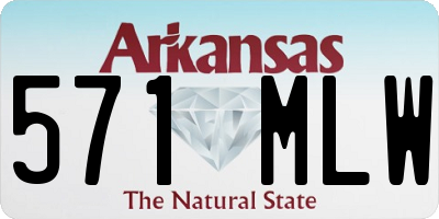 AR license plate 571MLW