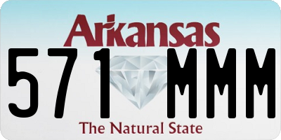 AR license plate 571MMM