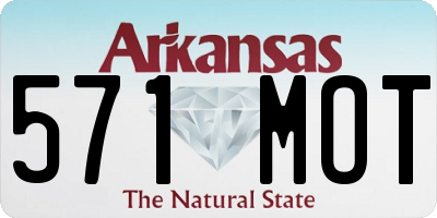 AR license plate 571MOT