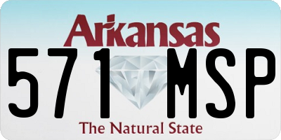 AR license plate 571MSP