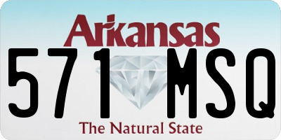 AR license plate 571MSQ