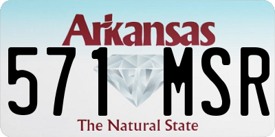 AR license plate 571MSR
