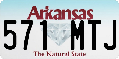 AR license plate 571MTJ