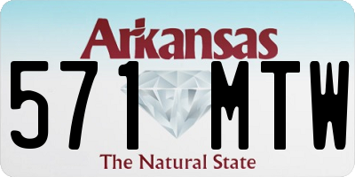 AR license plate 571MTW