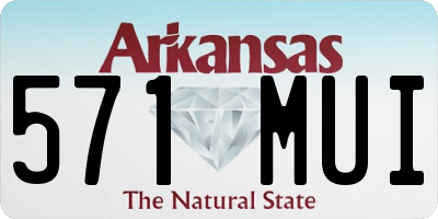 AR license plate 571MUI