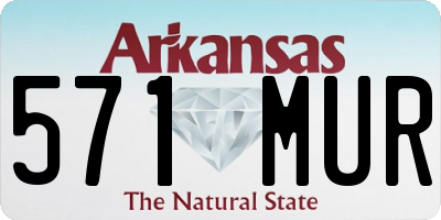 AR license plate 571MUR
