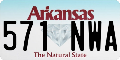 AR license plate 571NWA