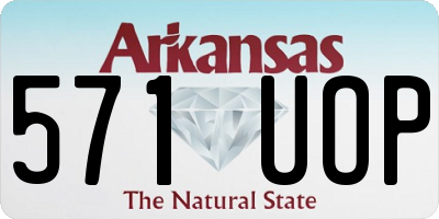 AR license plate 571UOP