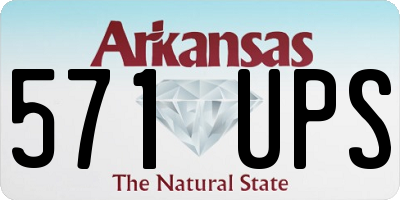 AR license plate 571UPS