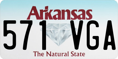 AR license plate 571VGA