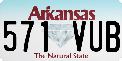AR license plate 571VUB