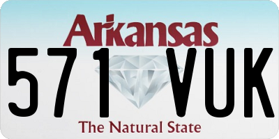 AR license plate 571VUK