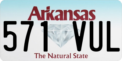 AR license plate 571VUL